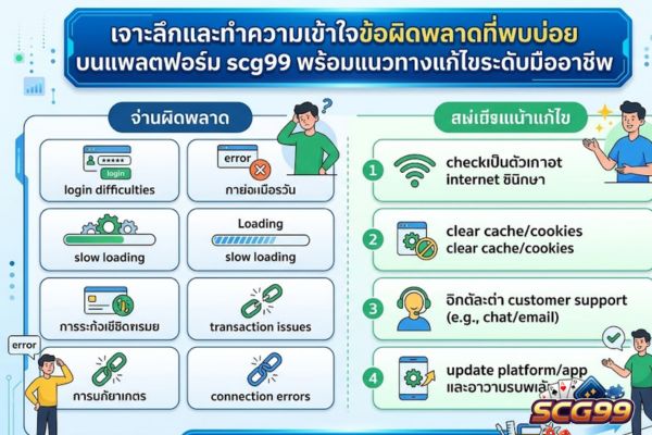 เจาะลึกและทำความเข้าใจข้อผิดพลาดที่พบบ่อยบนแพลตฟอร์ม scg99 พร้อมแนวทางแก้ไขระดับมืออาชีพ