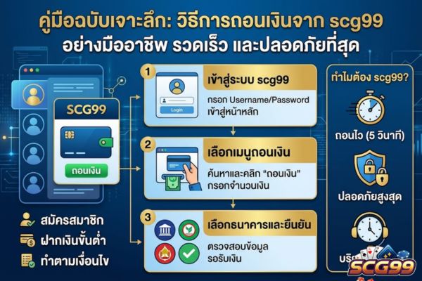 คู่มือฉบับเจาะลึก: วิธีการถอนเงินจาก scg99 อย่างมืออาชีพ รวดเร็ว และปลอดภัยที่สุด