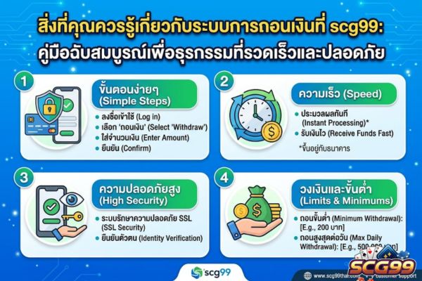 สิ่งที่คุณควรรู้เกี่ยวกับระบบการถอนเงินที่ scg99